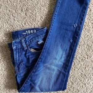 Gently distressed original fit Gap 1969 jeans